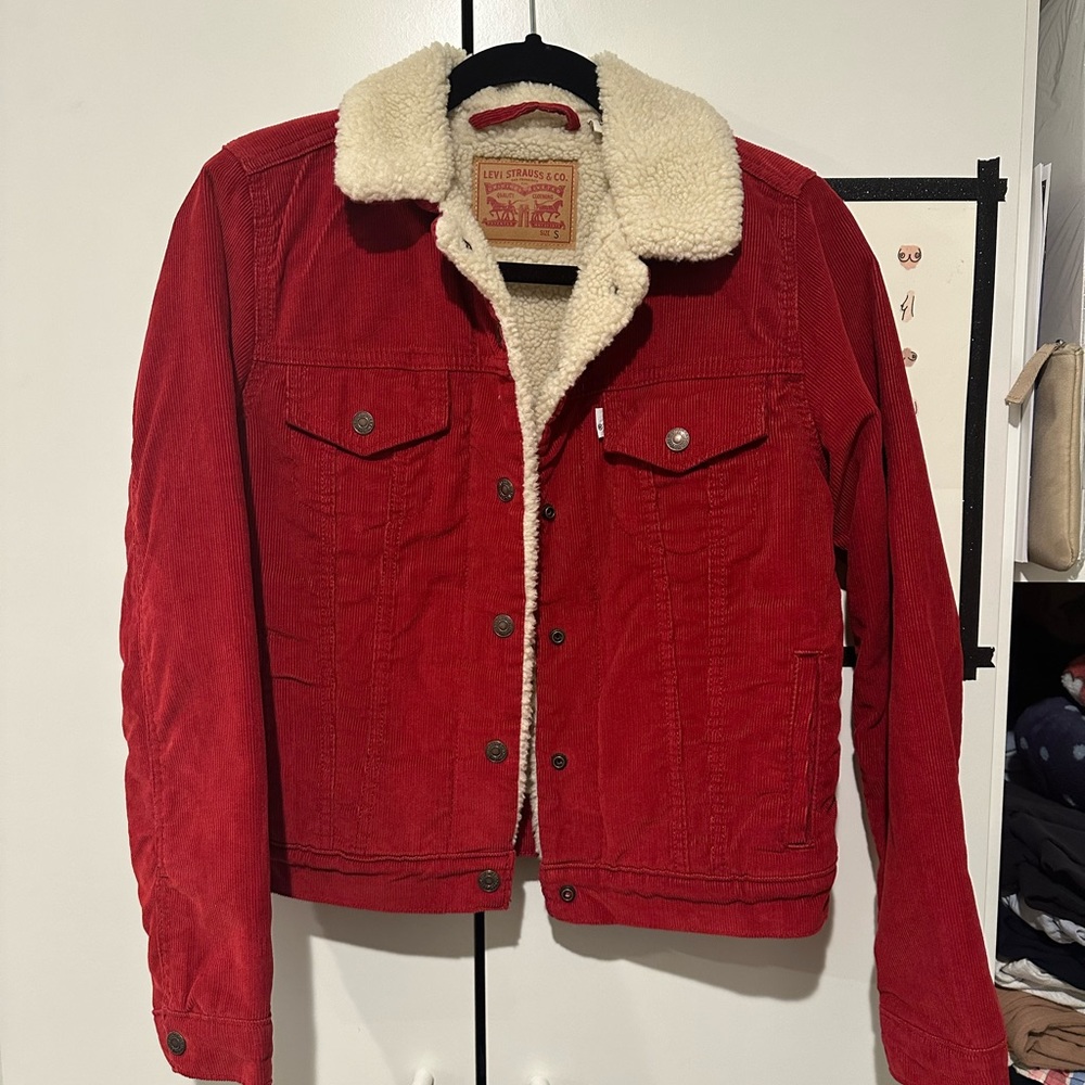 Levi’s corduroy jacket (red)